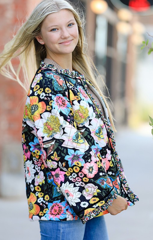 Flower Print Jacket Miss Sparkling